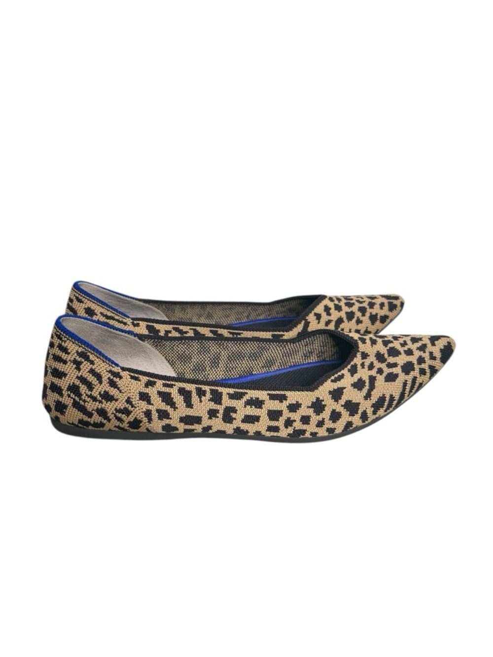 Rothy's Women Leopard Animal Print The Pointed Toe Woven Ballet Flats Size 9 - Picture 3 of 9